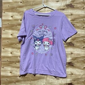 Purple Kids Shirt with Cute Character Print